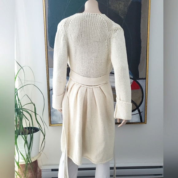 Stefanel | Belted Knit Cardigan Coat - Picture 3 of 15